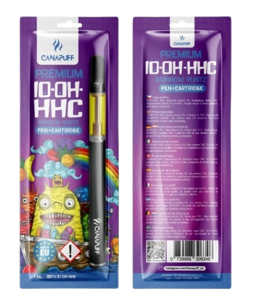 CanaPuff 10-OH-HHC Pen + Cartridge Rainbow Runtz 1 ml